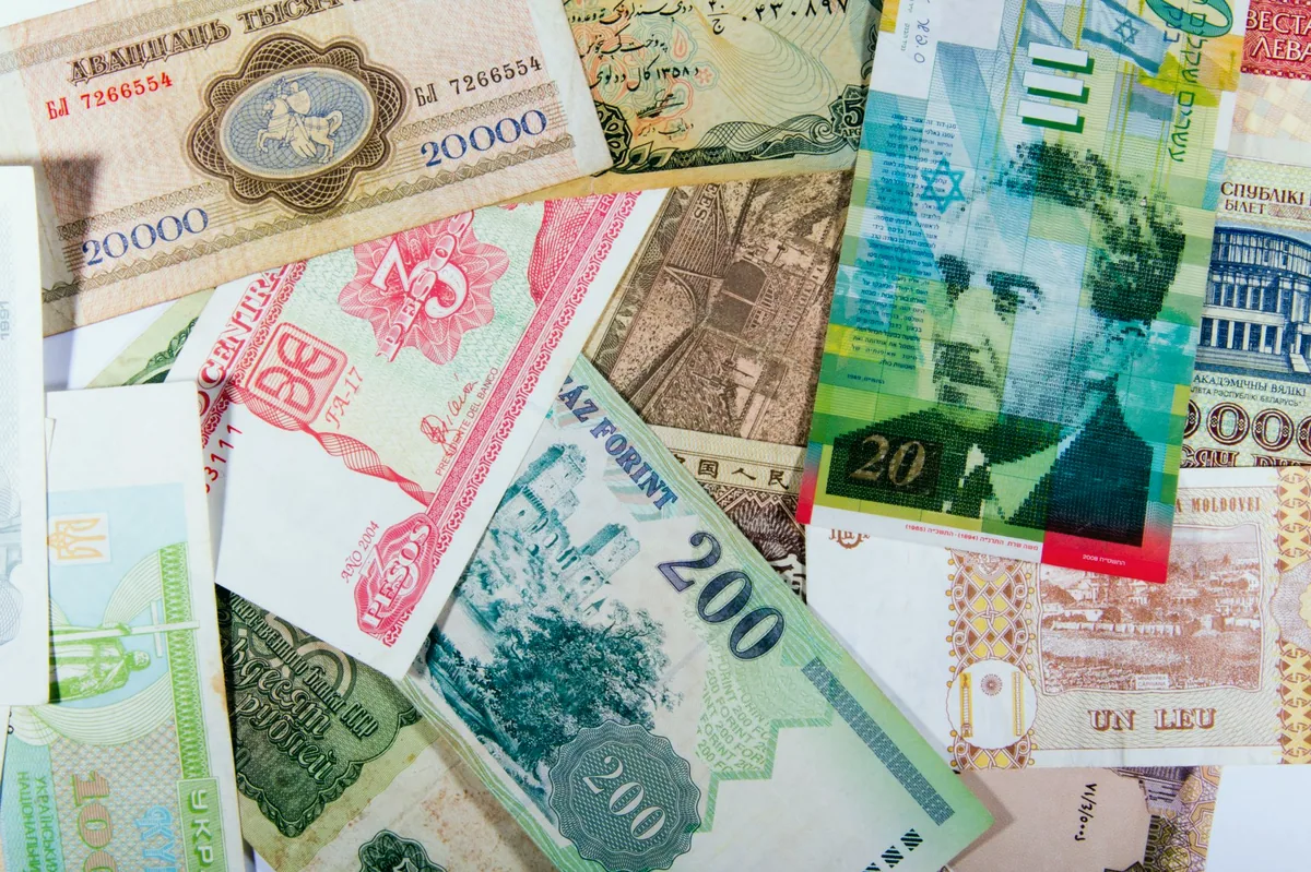 Döviz banknotları ve hesap makinesi