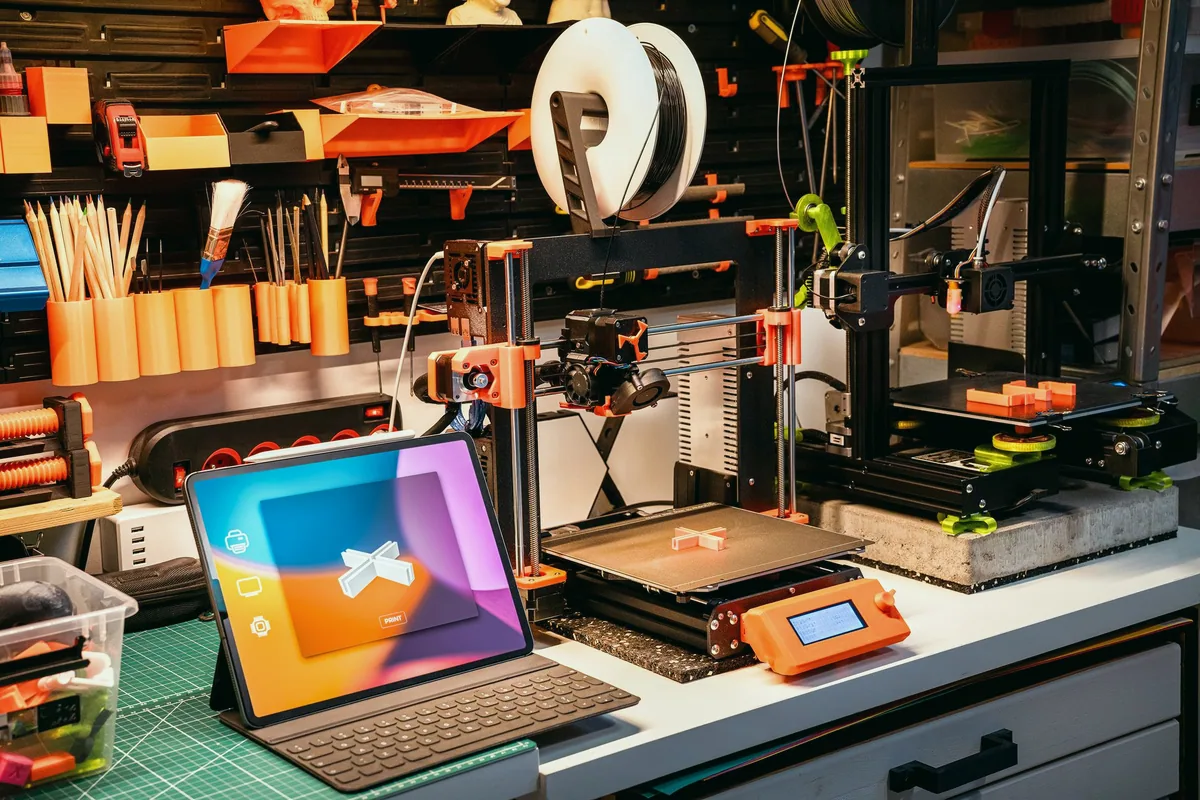 Masa üstünde çalışan 3D yazıcı