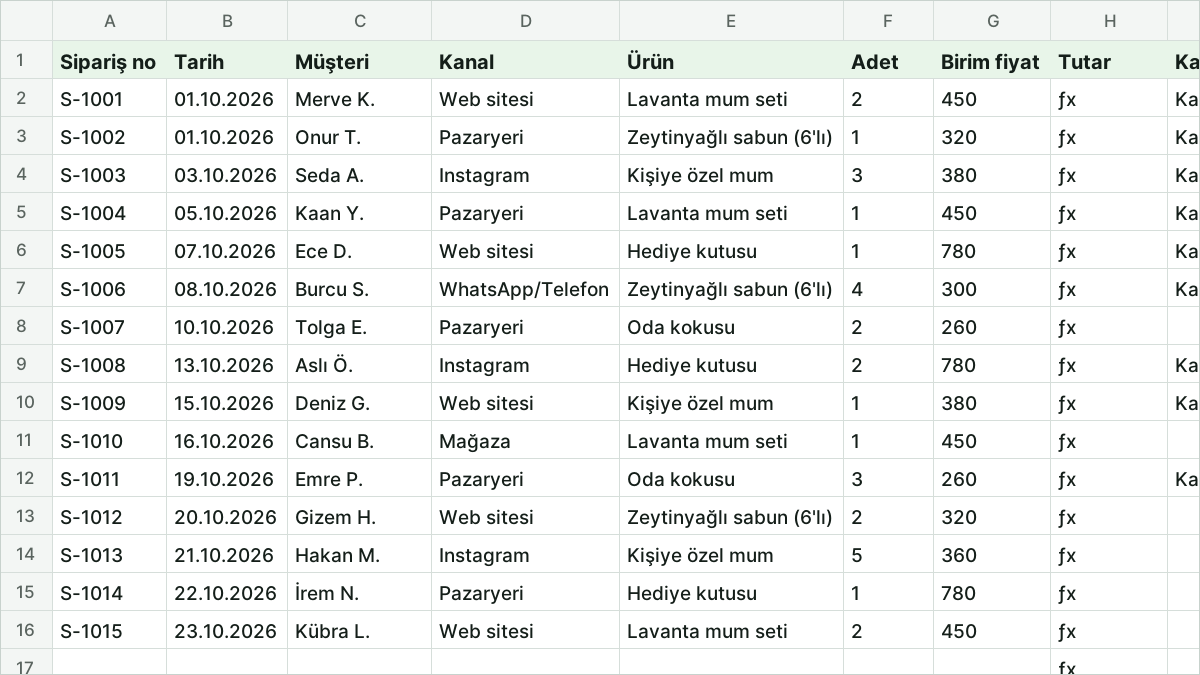 Sipariş Takip Tablosu: Hazırlık, Kargo ve İadeleri Tek Listede İzleyin önizlemesi