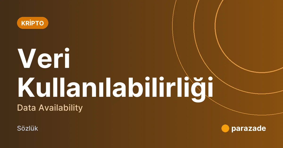 Veri Kullanılabilirliği nedir?