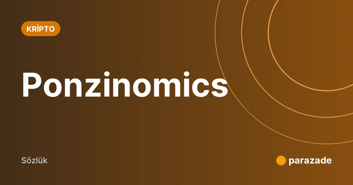 Ponzinomics nedir?