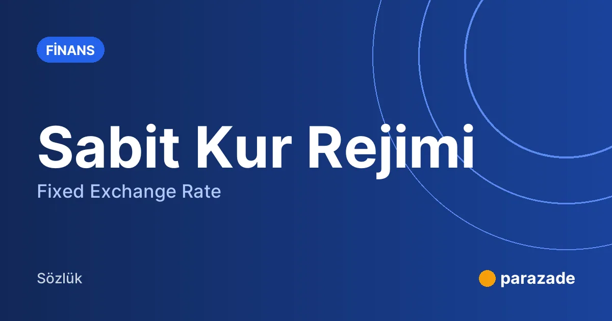 Sabit Kur Rejimi nedir?