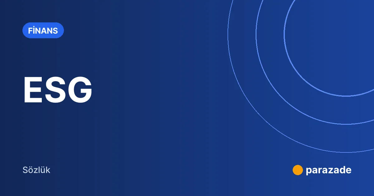 ESG nedir?