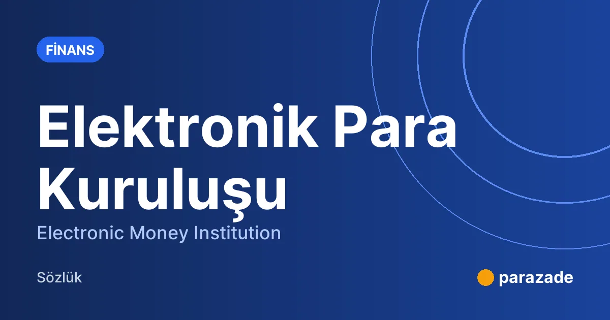 Elektronik Para Kuruluşu nedir?