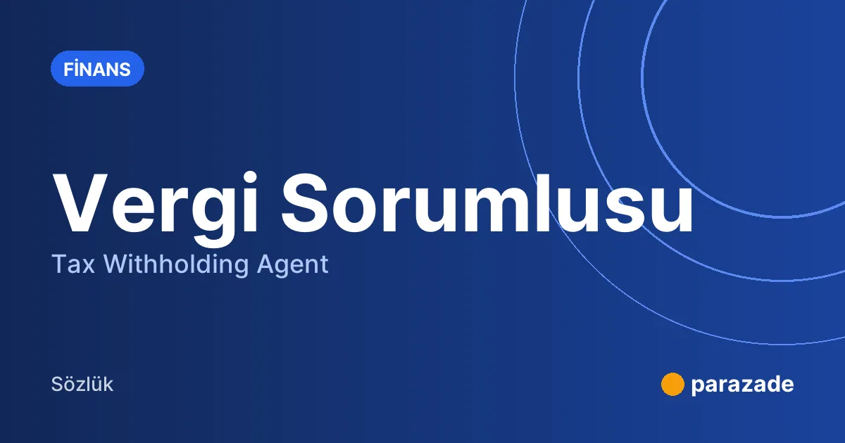 Vergi Sorumlusu nedir?