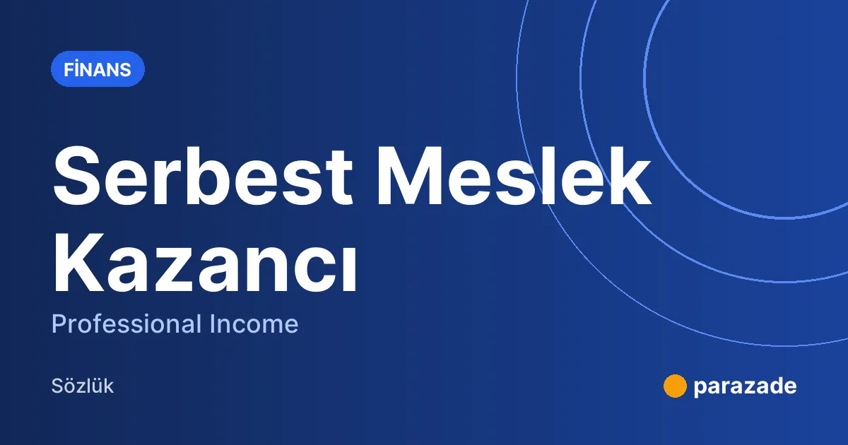 Serbest Meslek Kazancı nedir?
