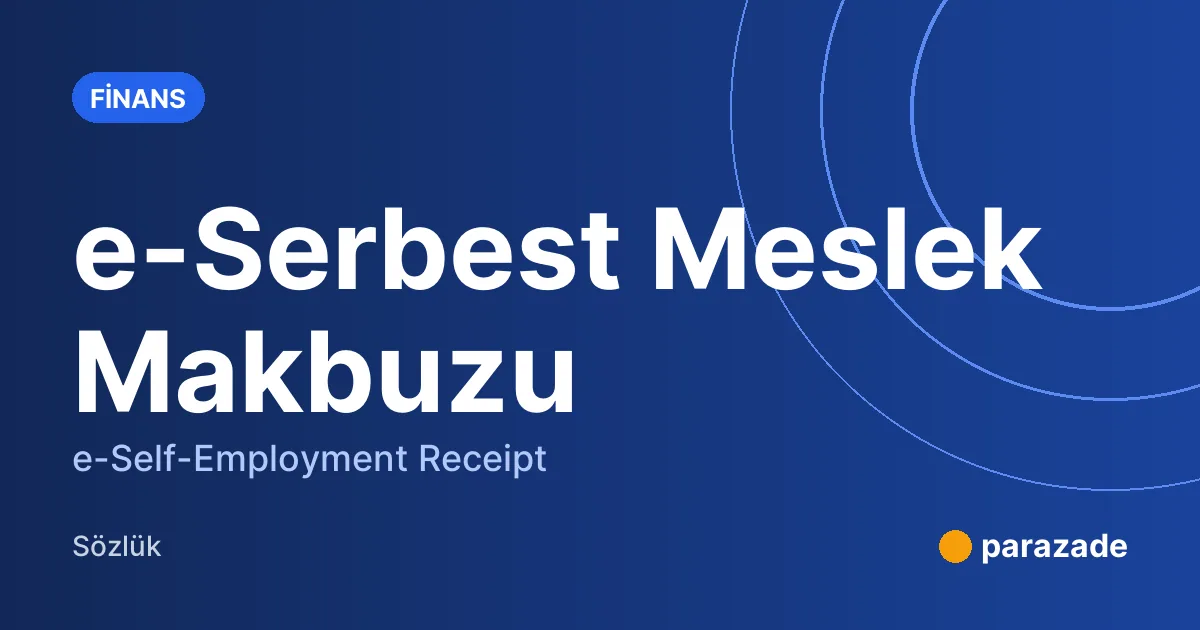 e-Serbest Meslek Makbuzu nedir?