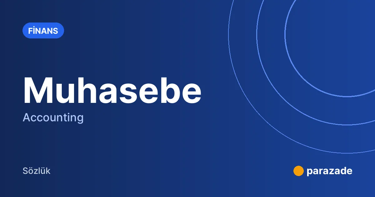 Muhasebe nedir?