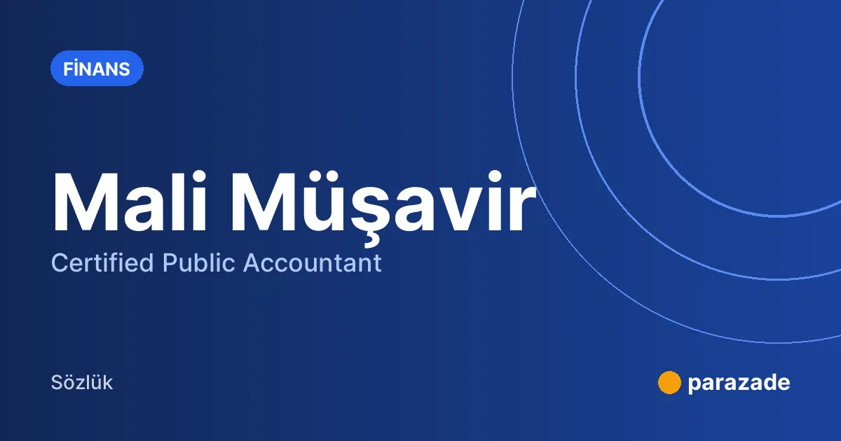 Mali Müşavir nedir?