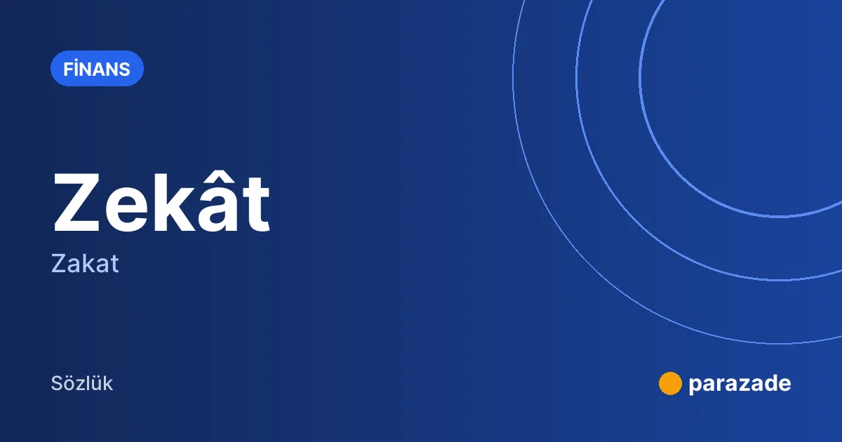 Zekât nedir?