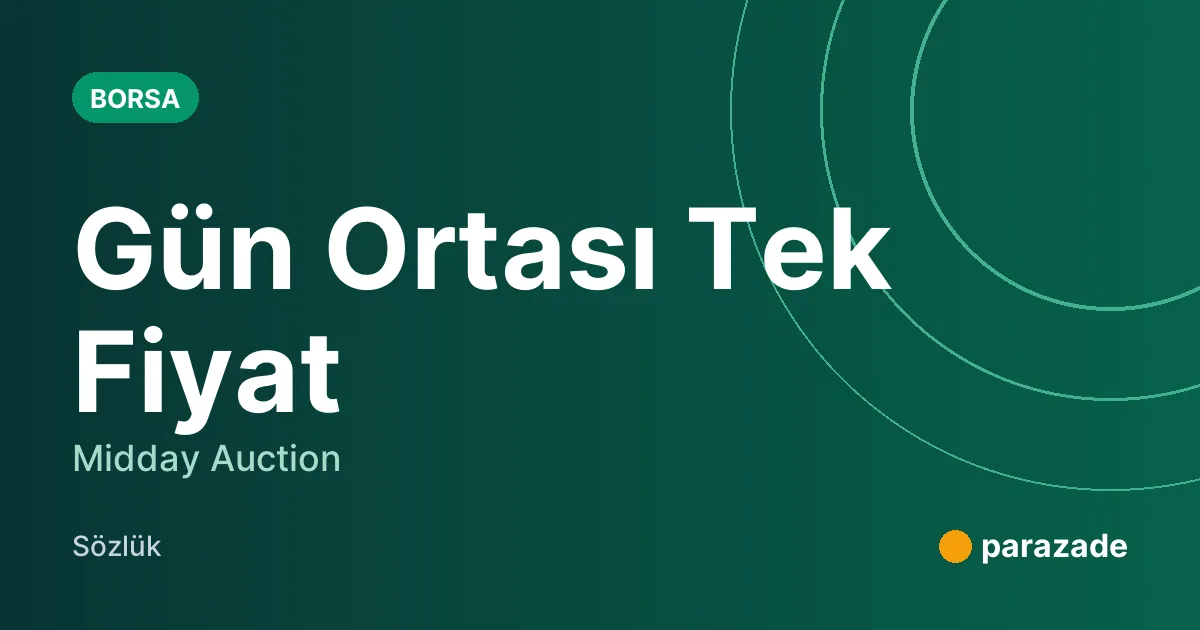 Gün Ortası Tek Fiyat nedir?