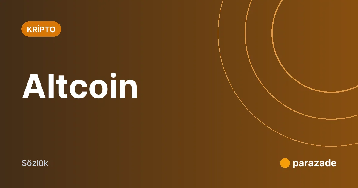 Altcoin nedir?