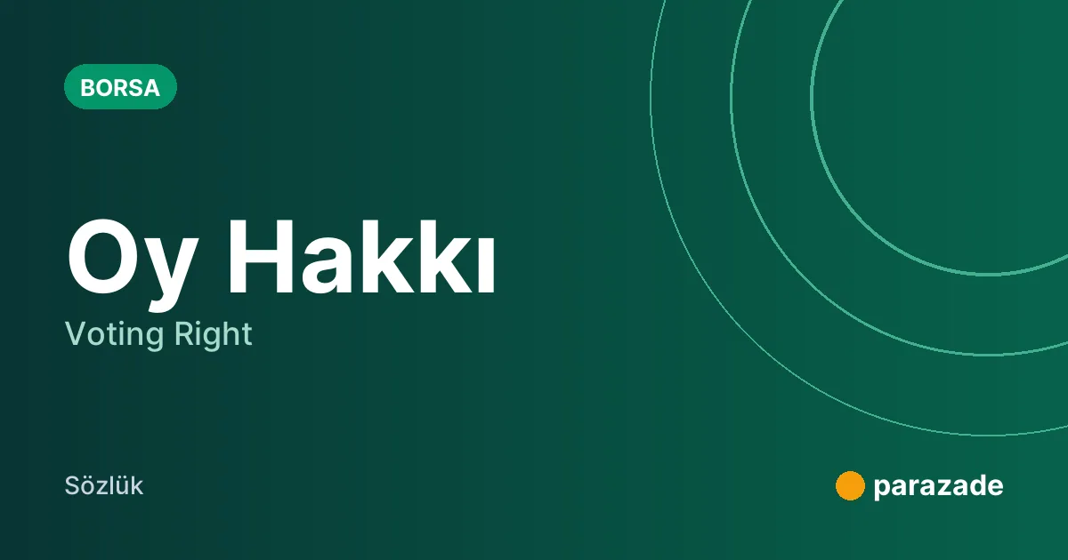 Oy Hakkı nedir?