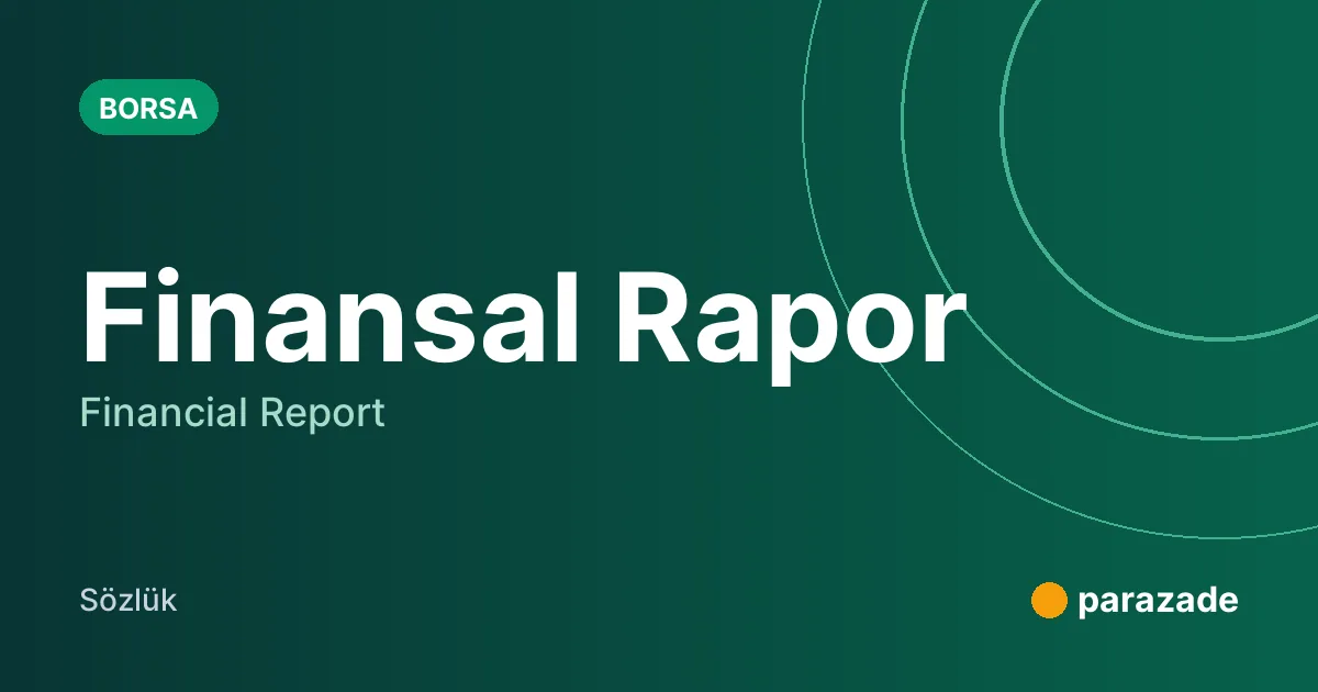 Finansal Rapor nedir?