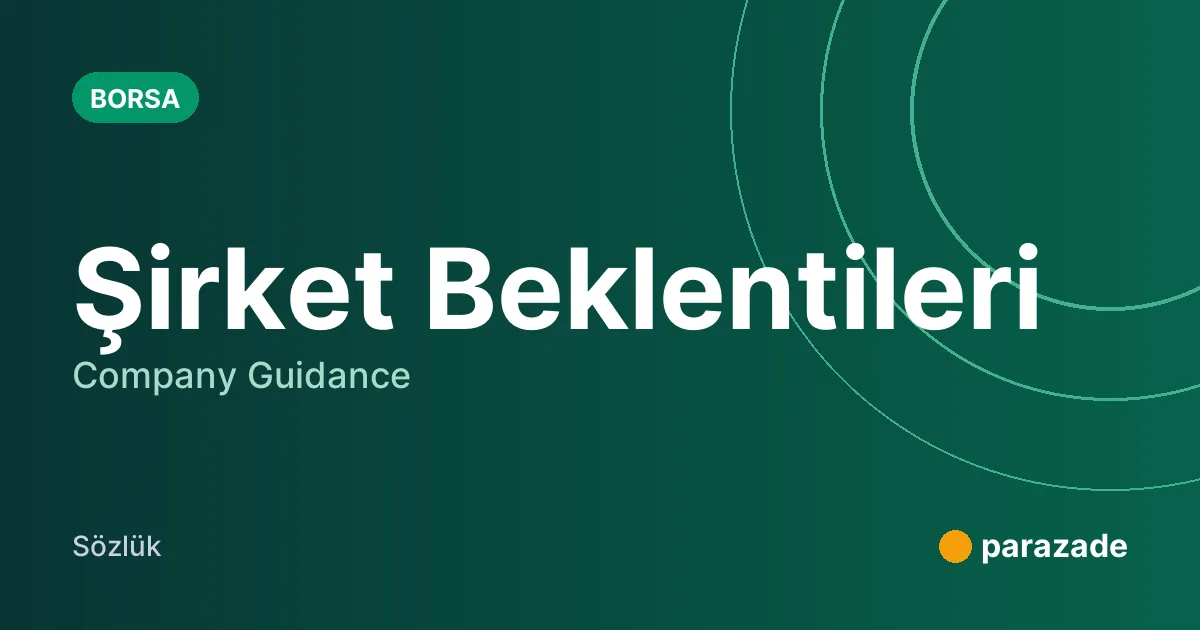 Şirket Beklentileri nedir?