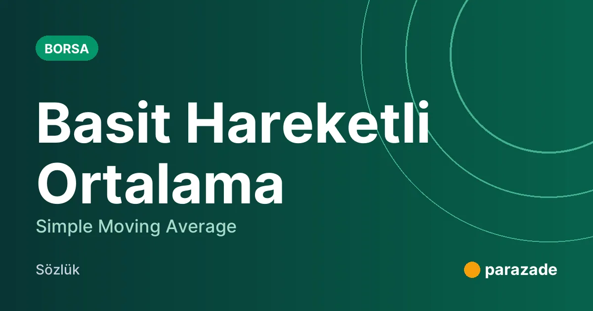 Basit Hareketli Ortalama nedir?