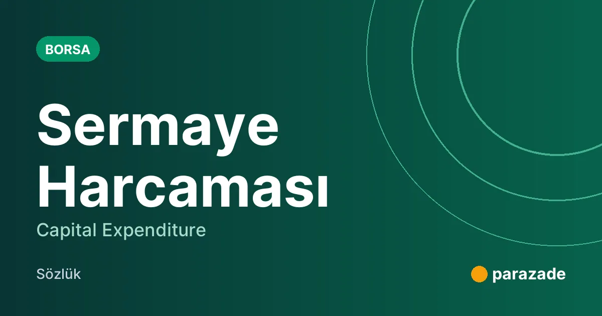 Sermaye Harcaması nedir?