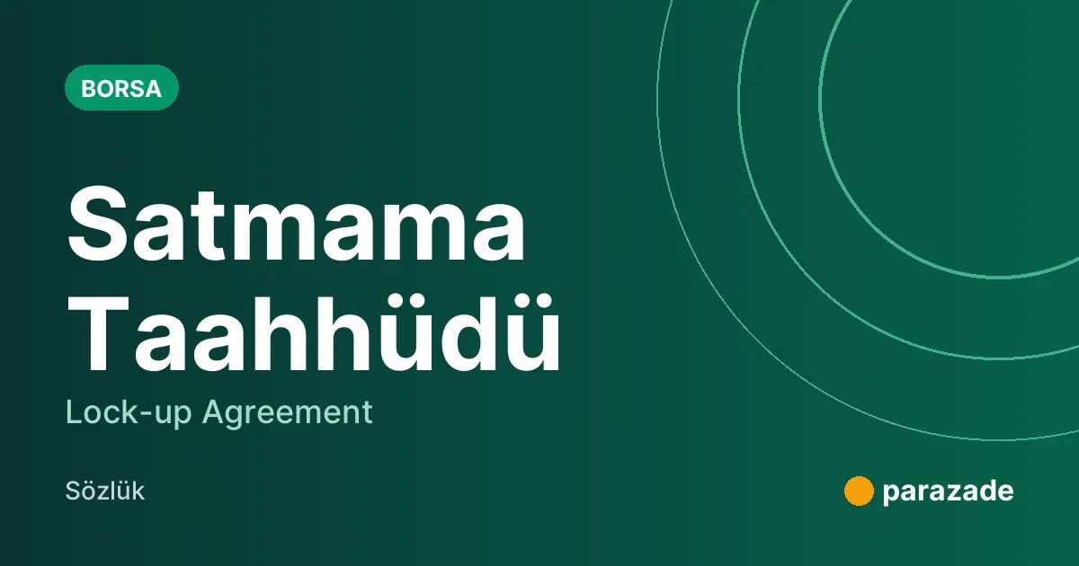 Satmama Taahhüdü nedir?