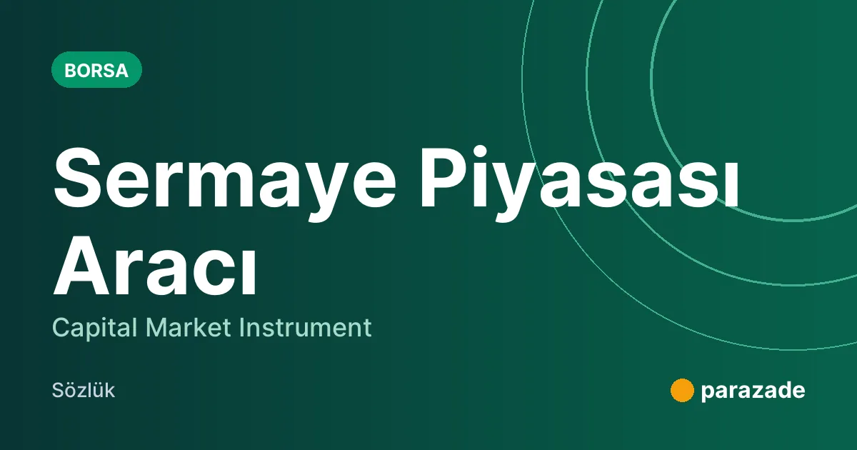 Sermaye Piyasası Aracı nedir?