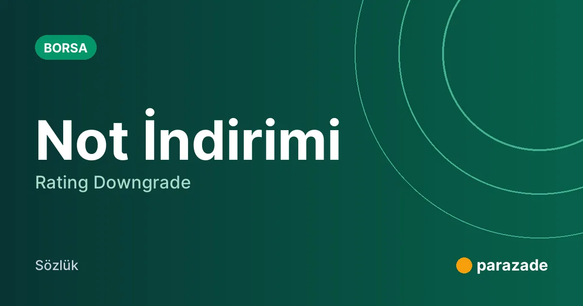 Not İndirimi nedir?