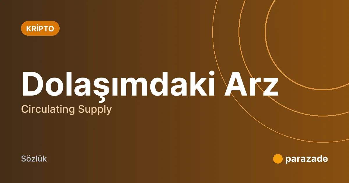 Dolaşımdaki Arz nedir?
