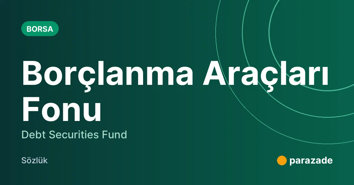 Borçlanma Araçları Fonu nedir?