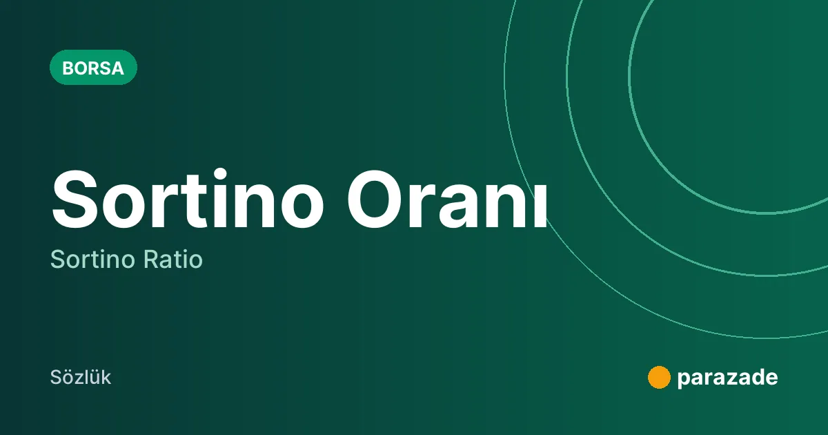 Sortino Oranı nedir?