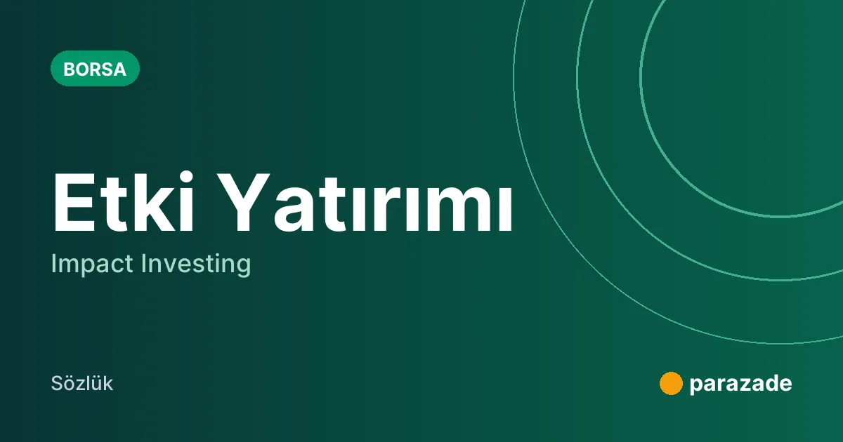 Etki Yatırımı nedir?
