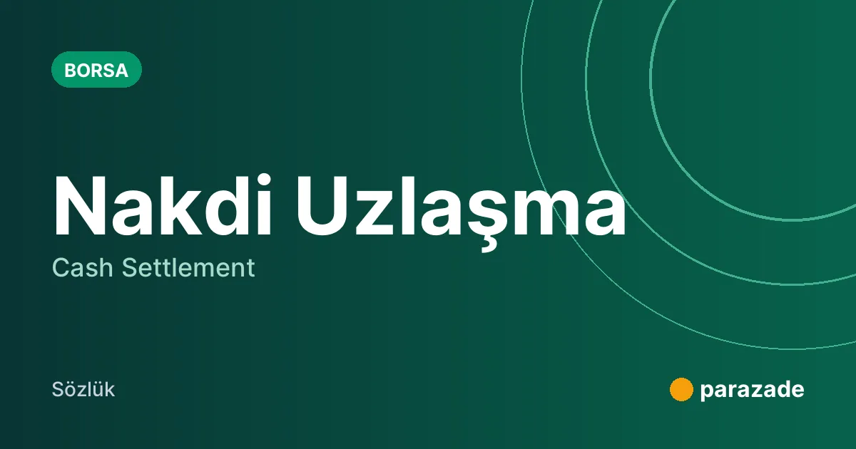 Nakdi Uzlaşma nedir?