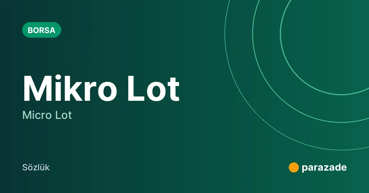 Mikro Lot nedir?