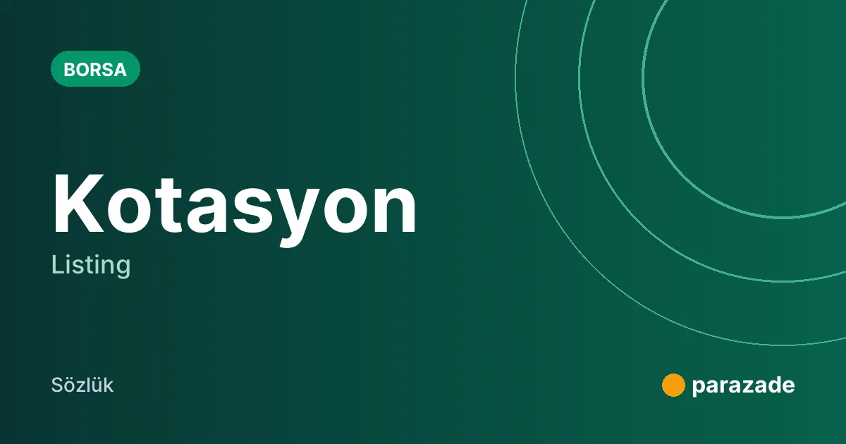 Kotasyon nedir?