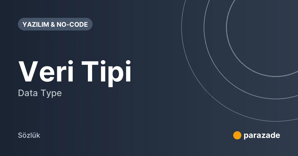 Veri Tipi nedir?