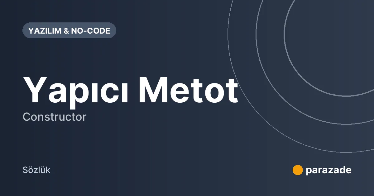 Yapıcı Metot nedir?