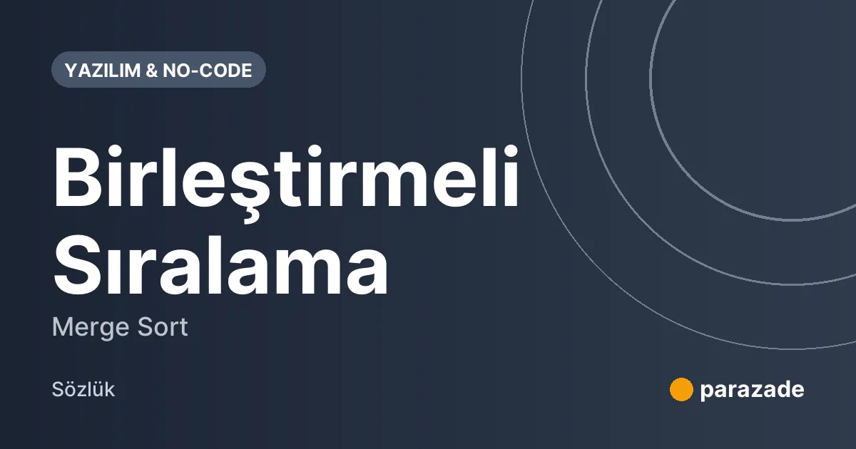 Birleştirmeli Sıralama nedir?