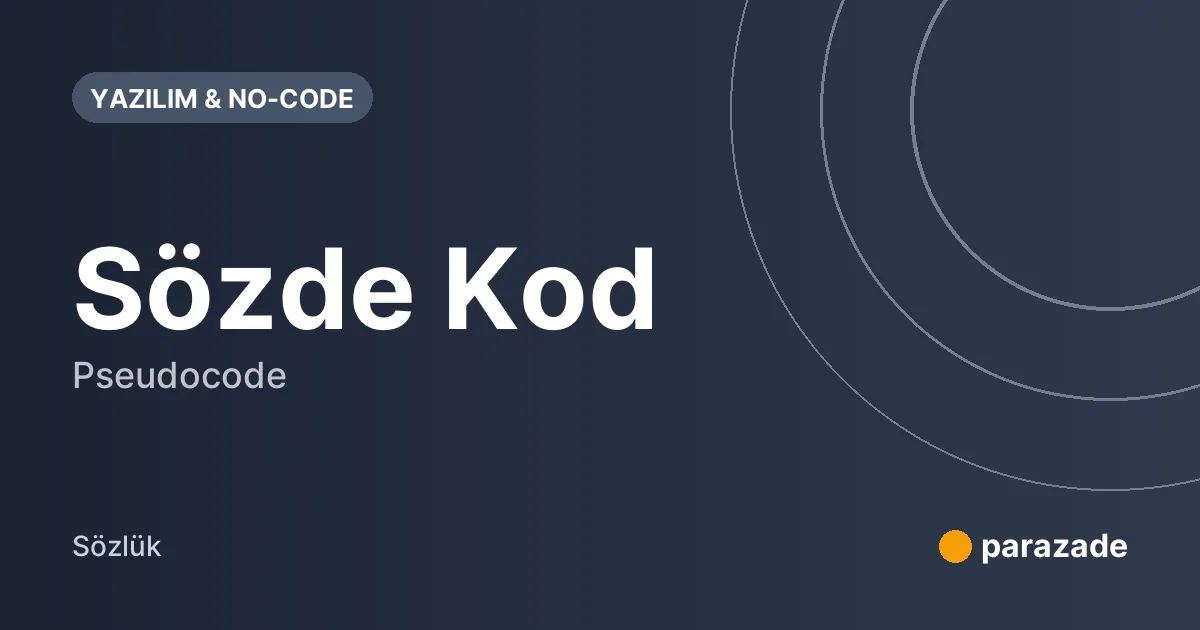 Sözde Kod nedir?