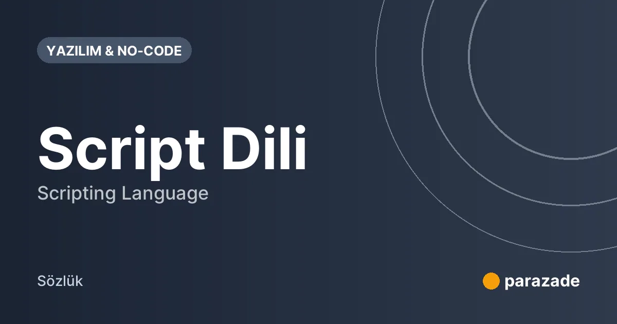 Script Dili nedir?