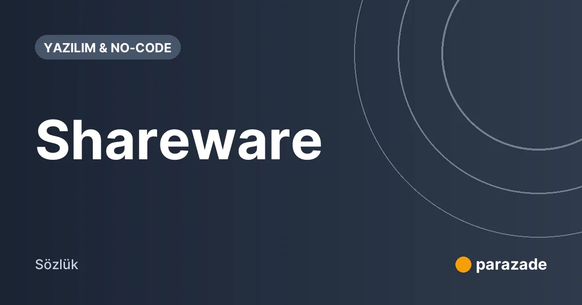Shareware nedir?