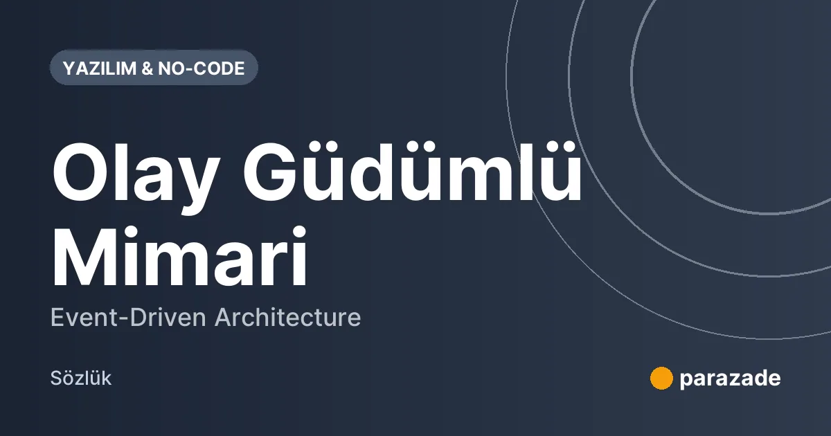 Olay Güdümlü Mimari nedir?
