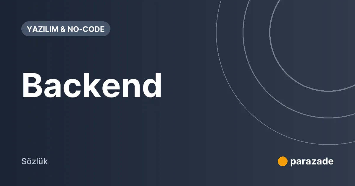 Backend nedir?