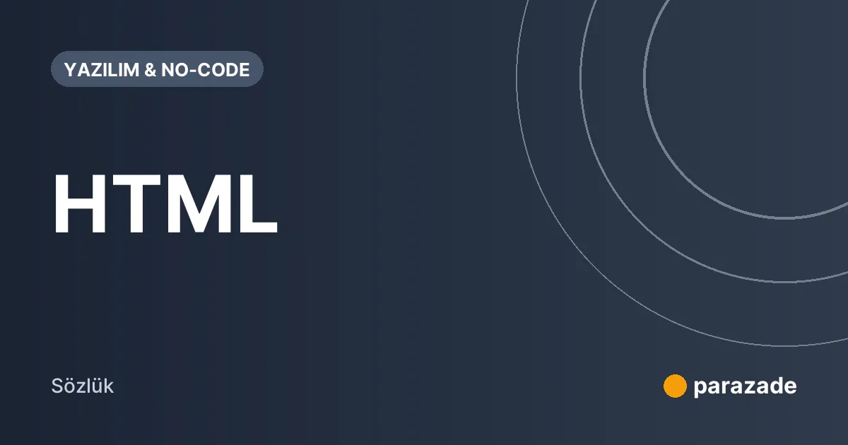 HTML nedir?