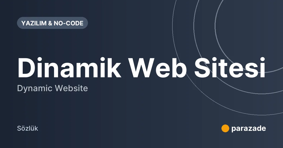 Dinamik Web Sitesi nedir?