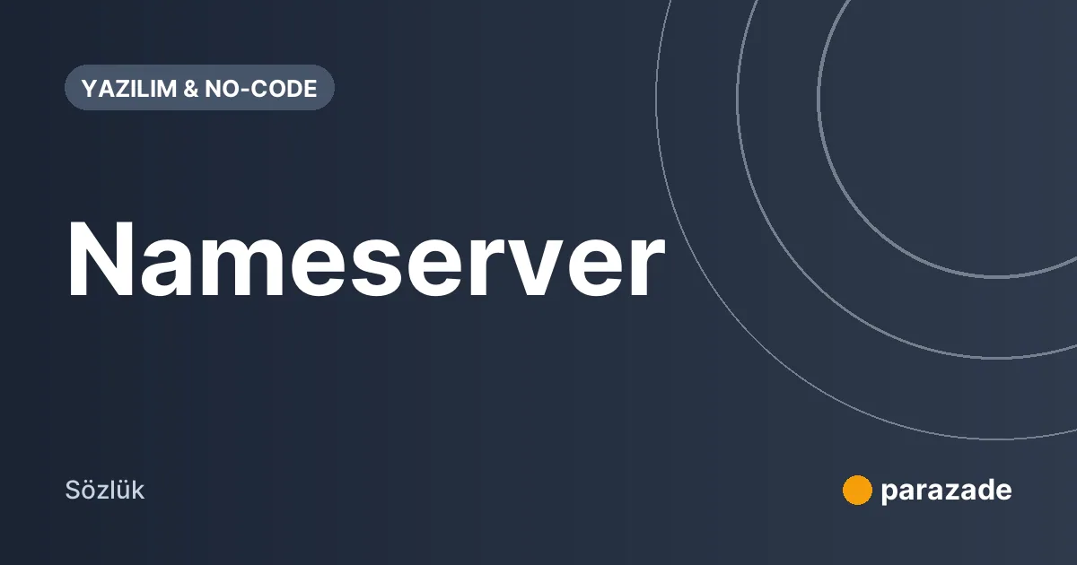 Nameserver nedir?