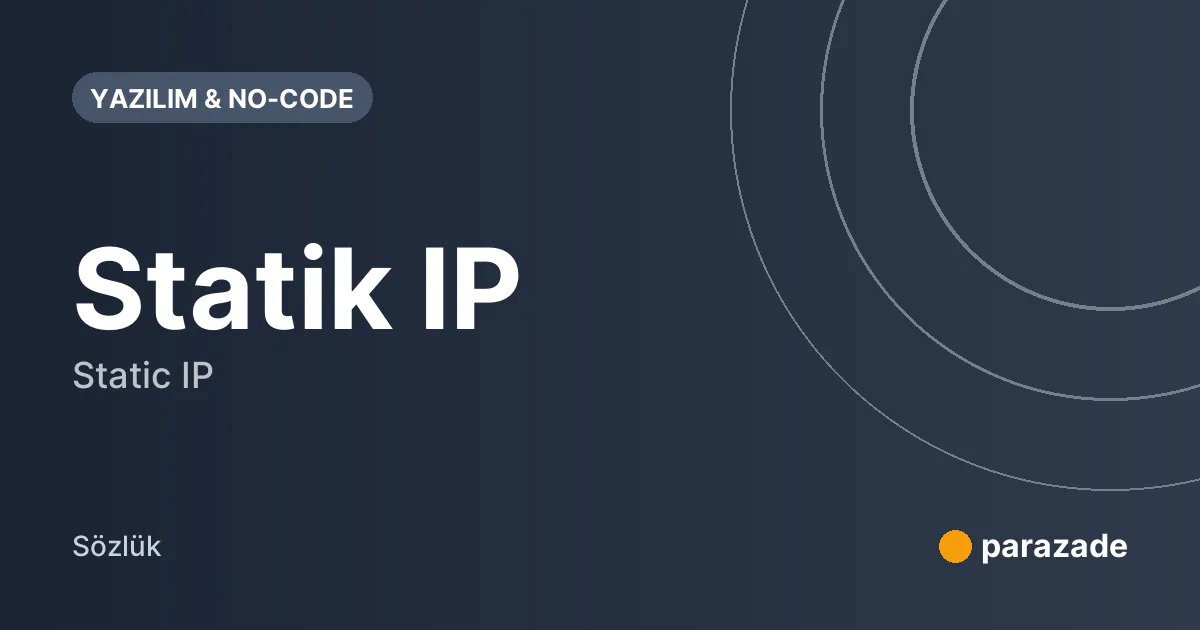 Statik IP nedir?