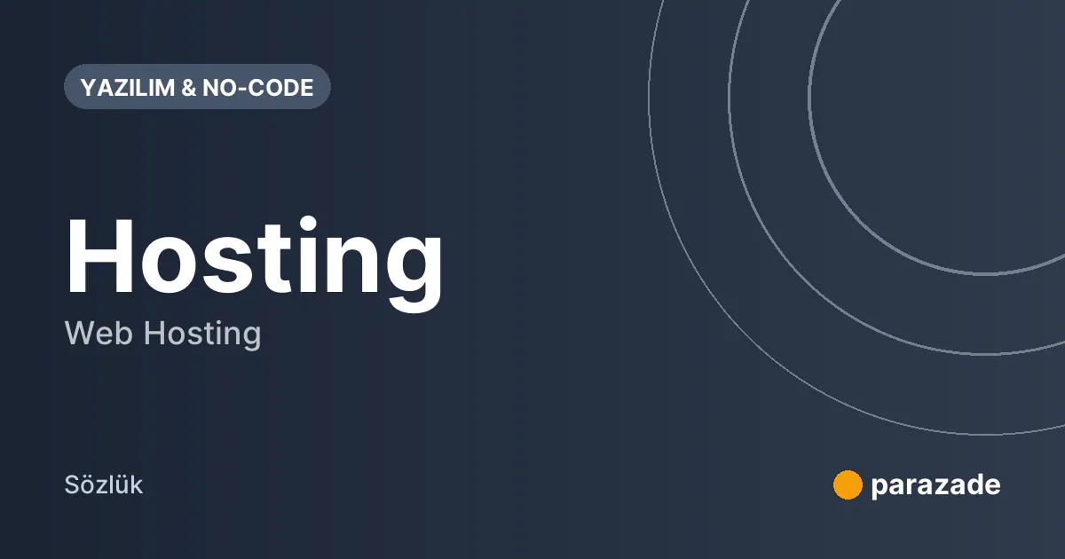 Hosting nedir?