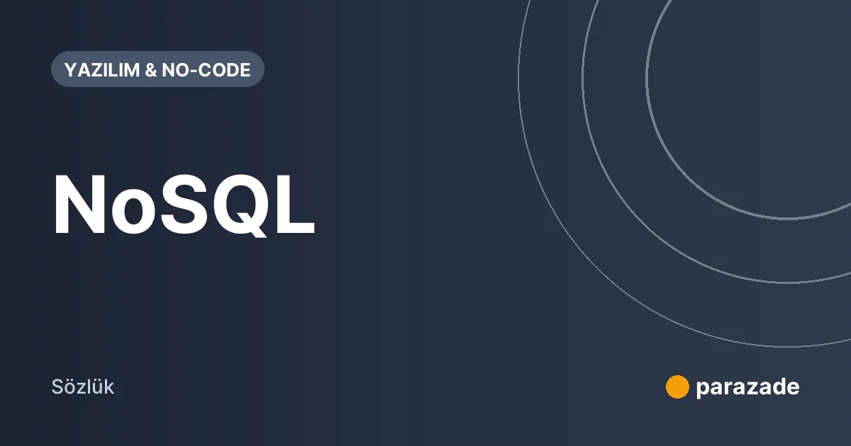 NoSQL nedir?