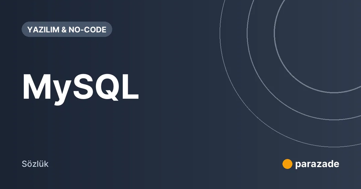 MySQL nedir?