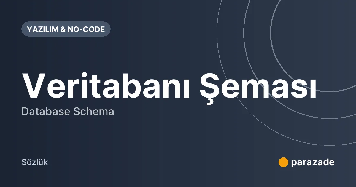 Veritabanı Şeması nedir?