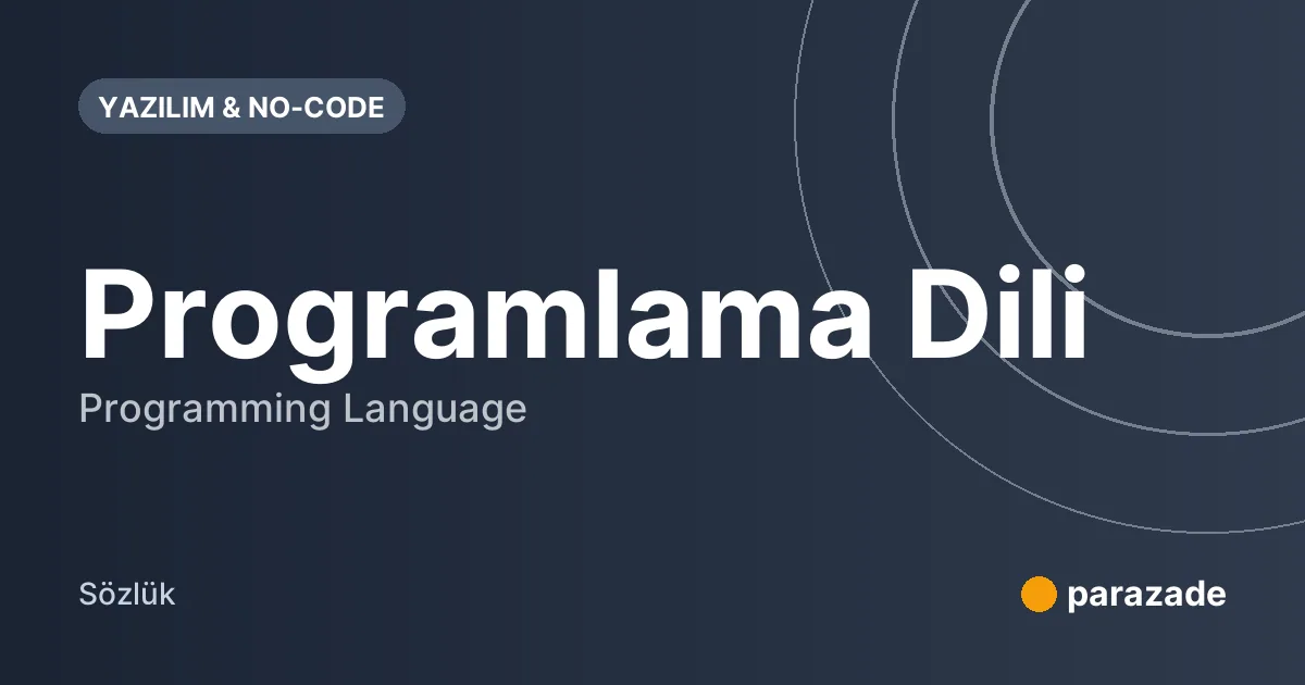 Programlama Dili nedir?