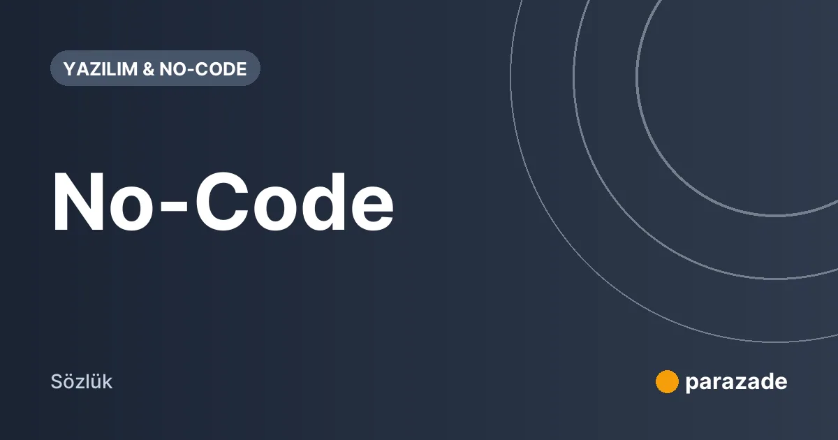 No-Code nedir?
