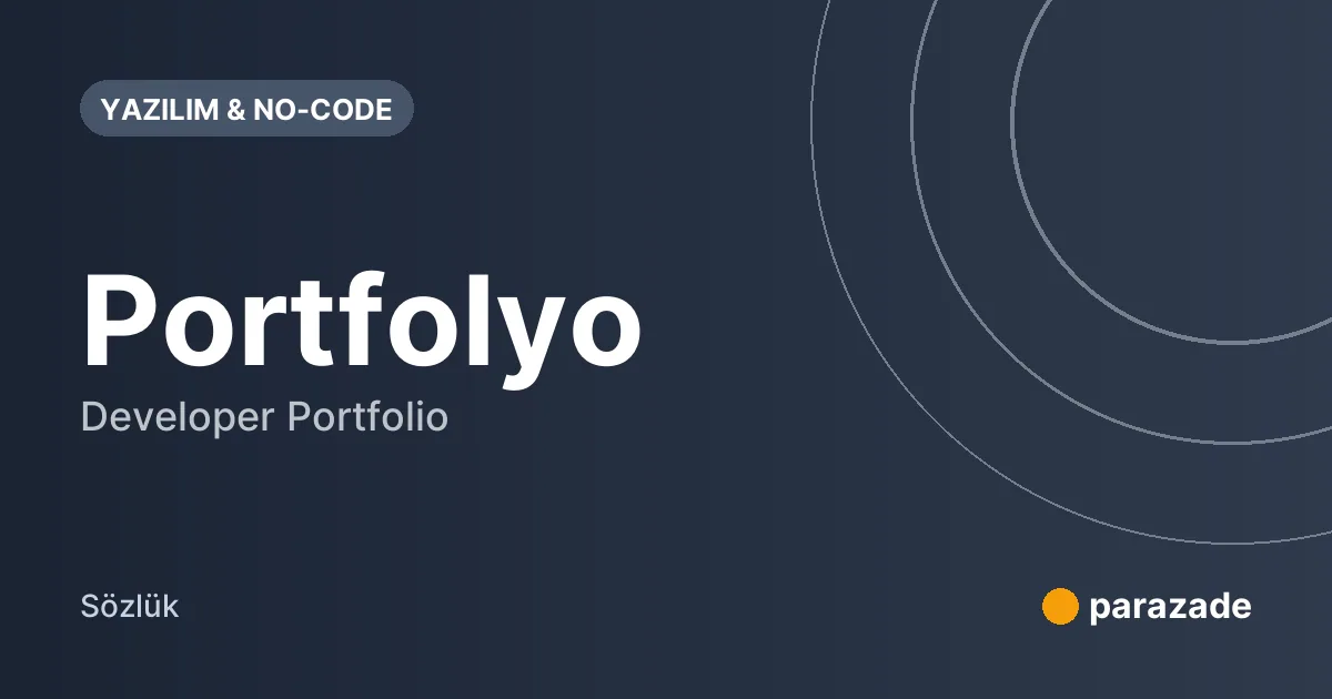 Portfolyo nedir?